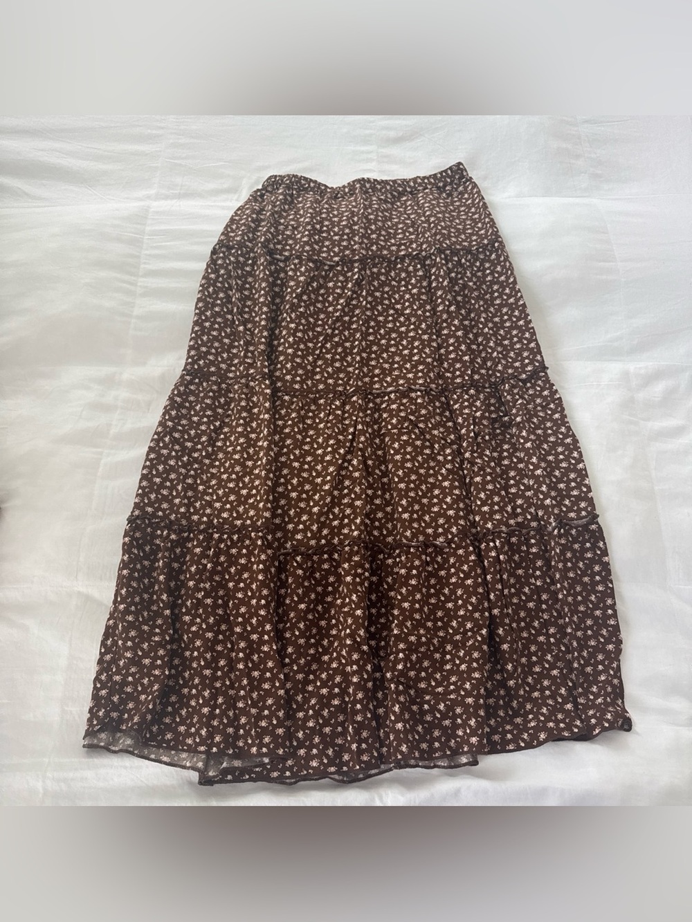 Aeropostale Brown Floral Maxi Skirt
